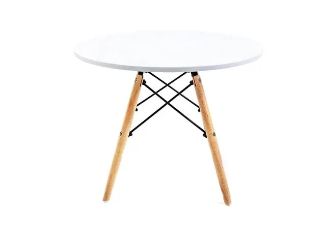 Mesa Empório Tiffany Eames Dsw Tampo Redondo Mdf Branco 60Cm