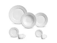 Aparelho De Jantar C/ 42 Peças Porto Brasil Madeleine Branco