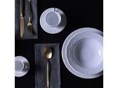 Aparelho De Jantar C/ 42 Peças Porto Brasil Madeleine Branco - 1