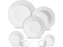 Aparelho De Jantar C/ 42 Peças Porto Brasil Roma Branco