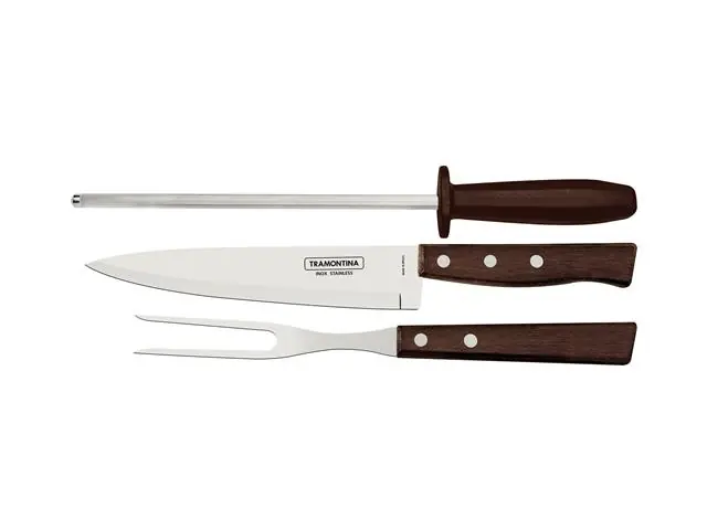 Jogo para Churrasco Tramontina Inox Tradicional 3 peças