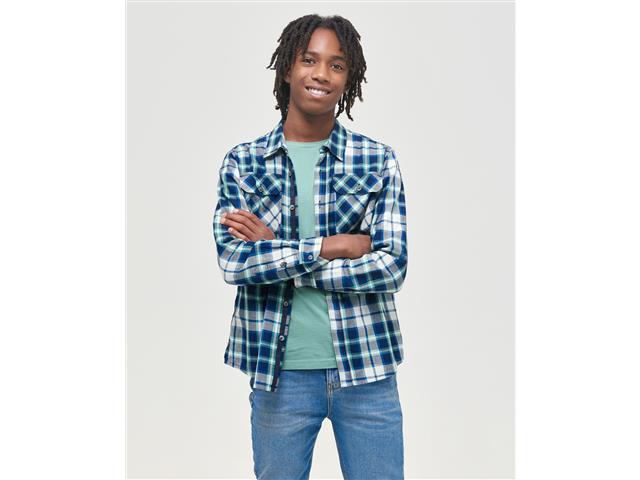 CHEVIGNON CAMISA NIÑO PLAID SHIRT AZUL