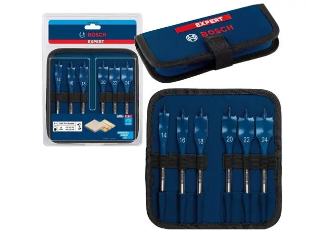 Jogo com 6 brocas Bosch EXPERT Self Cut Speed 14-24mm x 152mm