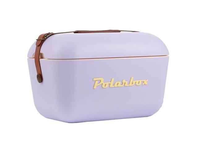 Conservadora POLARBOX 20L lila con asa marrón 