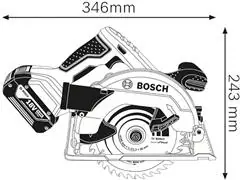 Serra circular à bateria Bosch GKS 18V-57, 18V SB, com disco - 3