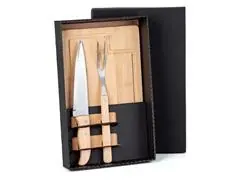 Kit para Churrasco em Bambu/Inox 3 Peças