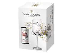 Kit Vinho Tinto Chileno Carolina Reserva Cabernet 750ml com Taça