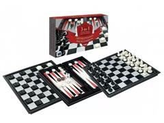 Set de juegos magnetico 3 en 1 (Ajedrez, Damas y Backgammon) - 0