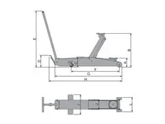 Macaco Hidraulico Tipo Jacare 10 Toneladas Modelo Longo J10100 Bovenau - 1
