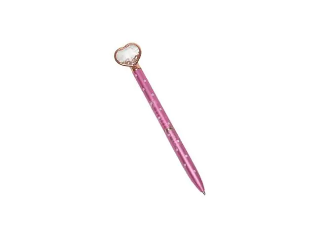 Caneta Metal Loop Coração Poá