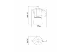 Cafetera Expresso Italiana Tramontina en Aluminio con Mango en Nylon 3 - 5