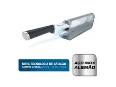 Faca Aço Inox Tefal Eversharp com Afiador