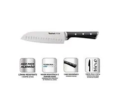 Faca Santoku Aço Inox Tefal Ice Force 18cm - 1