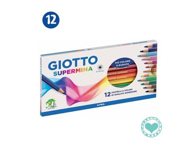 Lápiz GIOTTO Supermina x 12 colores