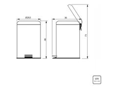 Basurero TRAMONTINA de acero inoxidable 20L - 4