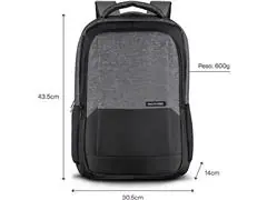 Mochila Multilaser BO443 Midtown 15.6 Polegadas Preta - 6