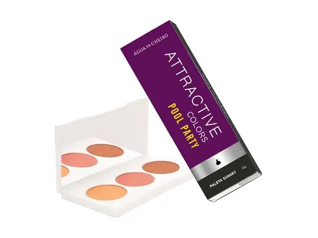 Paleta Sunset Trio Blush e Iluminador Attractive Colors Pool Party 12g