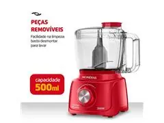 Mini Processador Mondial MP-16-R Turbo Pratic Vermelho 300W 110V - 3