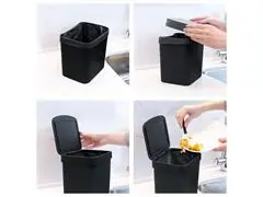 Lixeira para Pia de Cozinha OU Trium 2,5 Litros Preto - 1