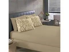 Jogo de Cama Queen Buettner Basic Malha Silver Caramelo 3 Peças - 2