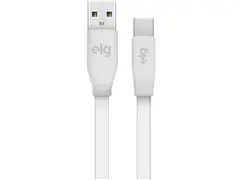 Cabo Sincronizacao e Recarga ELG USB Tipo-C Reversivel 1m Branco