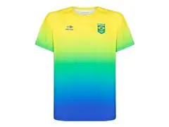 Camiseta Manga Curta Masculina Degradê Time Brasil Mormaii - 0