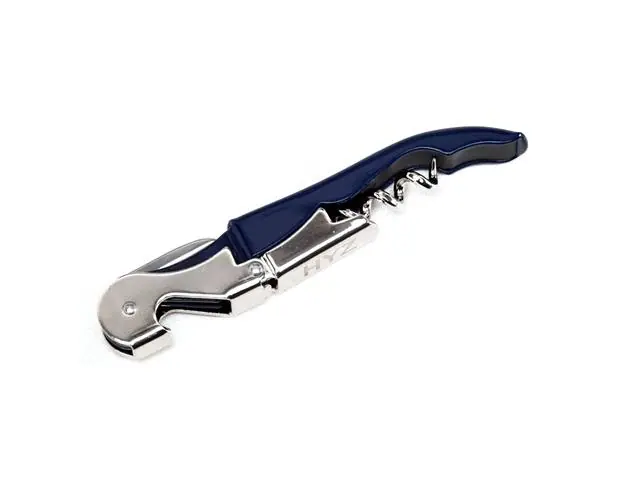 Saca Rolhas Tradicional Vinho Garrafa Manual Prana Inox Azul