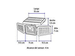 Luminario Solar LED 7 W con sensor de movimiento, Volteck - 5