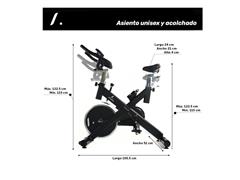 Bicicleta estática de spinning 8 kg - 2