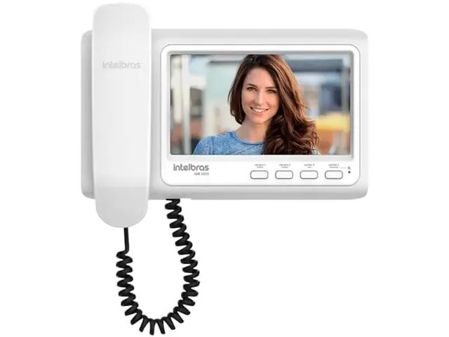 Módulo Interno intelbras para Vídeo porteiro IVR 1070 HS Branco