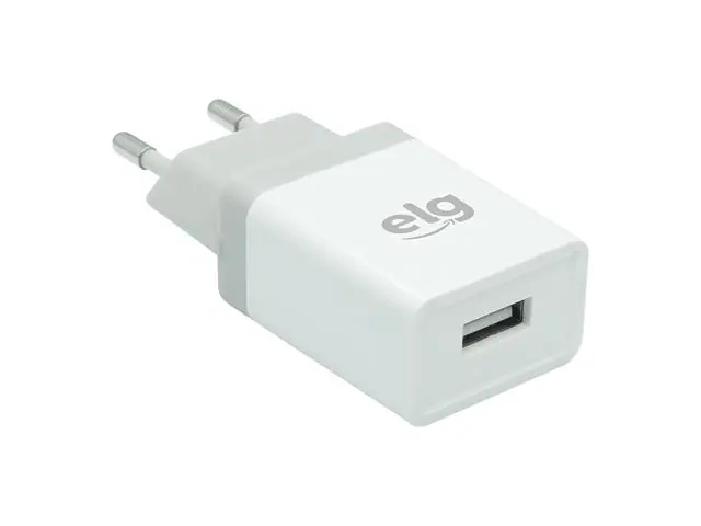 Carregador USB de Parede ELG WC1AE Branco Bivolt