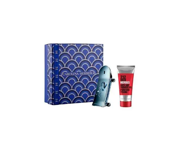 Kit Perfume Carolina Herrera 212 Men Heroes EDT 90ML + Gel de Banho