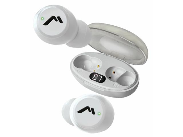 Audífonos True Wireless Bluetooth® 5.3 blanco con tapa transparente