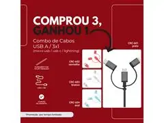 Comprou 3, Ganhou 1 Cabo 3x1 USB A Lity (CRC-600) - 0