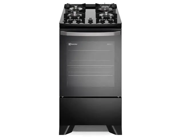 Fogão 4 bocas Electrolux FE4GP Efficient e Mesa de Vidro Preto Bivolt