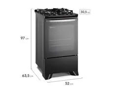 Fogão 4 bocas Electrolux FE4GP Efficient e Mesa de Vidro Preto Bivolt - 2