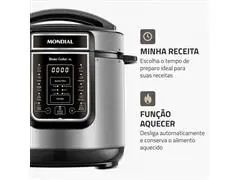 Panela de Pressão Elétrica Digital 6L Mondial Preto/Inox 1000W - 4