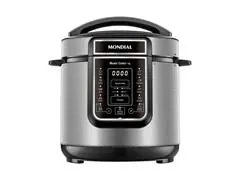 Panela de Pressão Elétrica Digital 6L Mondial Preto/Inox 1000W - 0