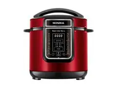 Panela de Pressão Elétrica Digital 6L Mondial Vermelho/Inox 1000W