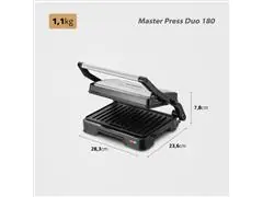 Grill Master Press Duo 180 Mondial Preto/Inox - PG-01-180 1000W - 7