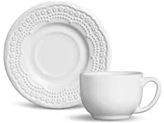 Conjunto Porto Brasil com 6 Xícaras de Chá Madeleine Branco - 0