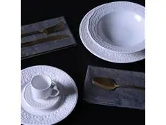 Conjunto Porto Brasil com 6 Xícaras de Chá Madeleine Branco - 2