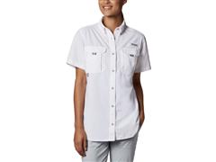 Camisa Para Mujer Manga Corta Womens Bahama™ SS Talla S Color Blanco