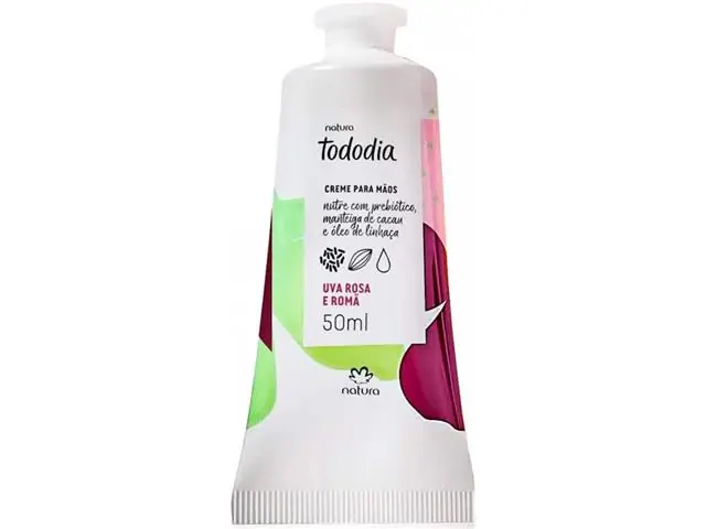 Creme Hidratante para as Mãos Natura Tododia Uva Rosa e Romã 50g