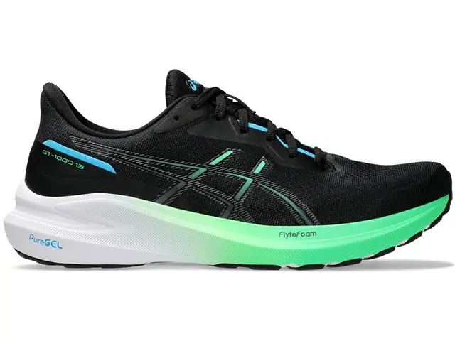 Tênis Asics GT-1000 13 Black/Digital Aqua Masc