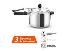 Panela de Pressão Fechamento Interno Rochedo Easy 45L - 6