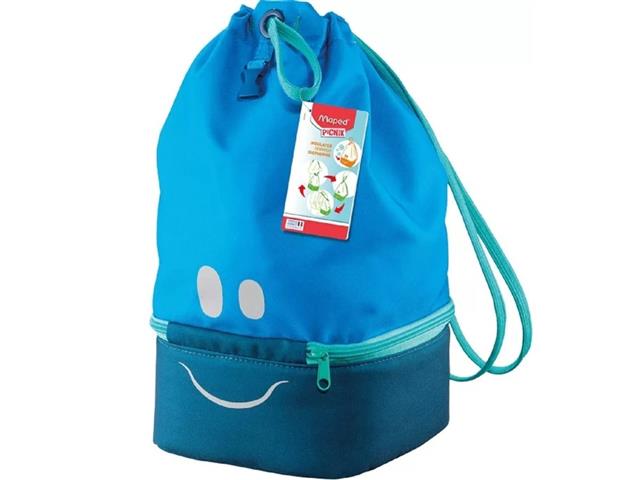 Vianda Lunch Bag Picnik Kids Maped Bolsa de Tela azul