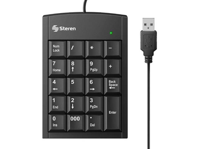 TECLADO NUMERICO USB EXTRA PLANO NEGRO