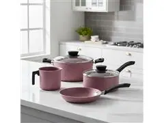 Jogo de Panelas Tramontina Linz em Aluminio Starflon Max Rosa 04 Peças - 7