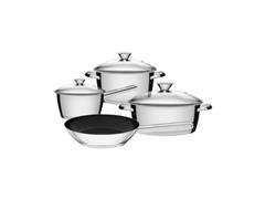 Kit Batería de Cocina Allegra 7 Pcz + Escurridor De Acero Inoxidable - 1